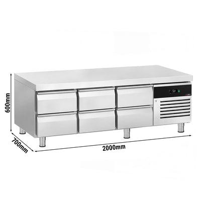 GGM Gastro Kühlunterbau 2000 mm 288 Liter 6 Schubladen 1/1 GN