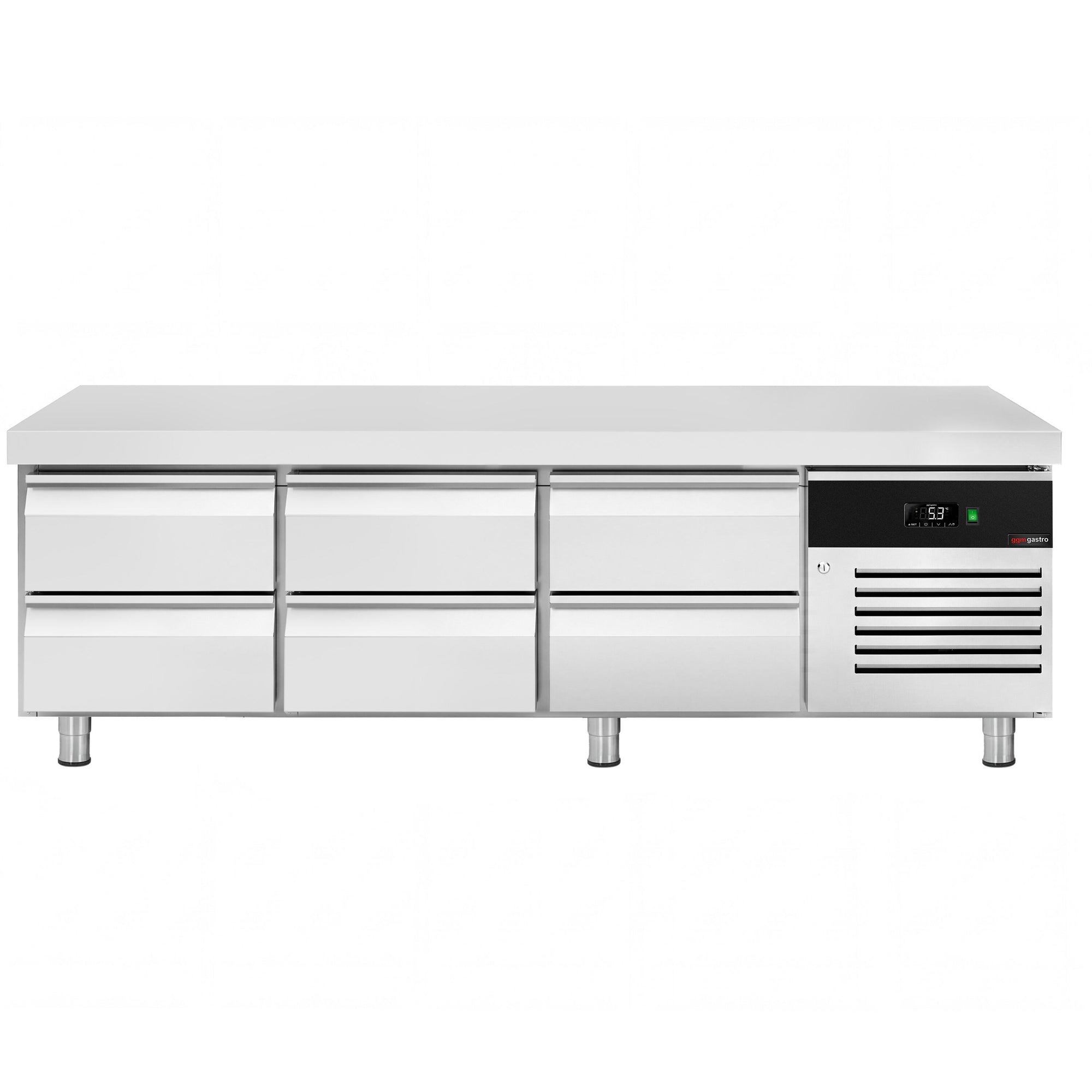 GGM Gastro Kühlunterbau 2000 mm 288 Liter 6 Schubladen 1/1 GN