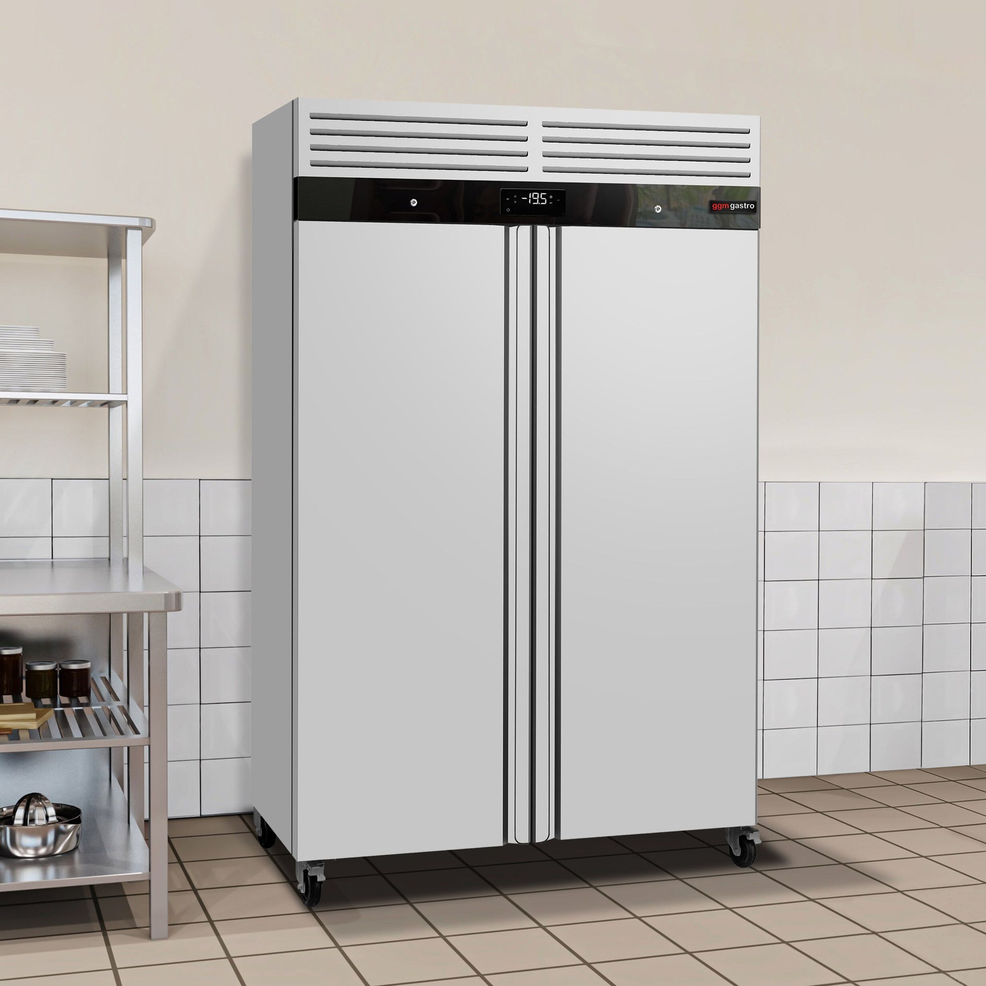 GGM Gastro Nerezová Chladicí Skříň ECO 1200 l se 2 Dveřmi