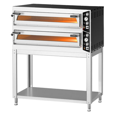 Elektrická Pizza Pec 6+6× 35 cm Manuální s Podstavcem