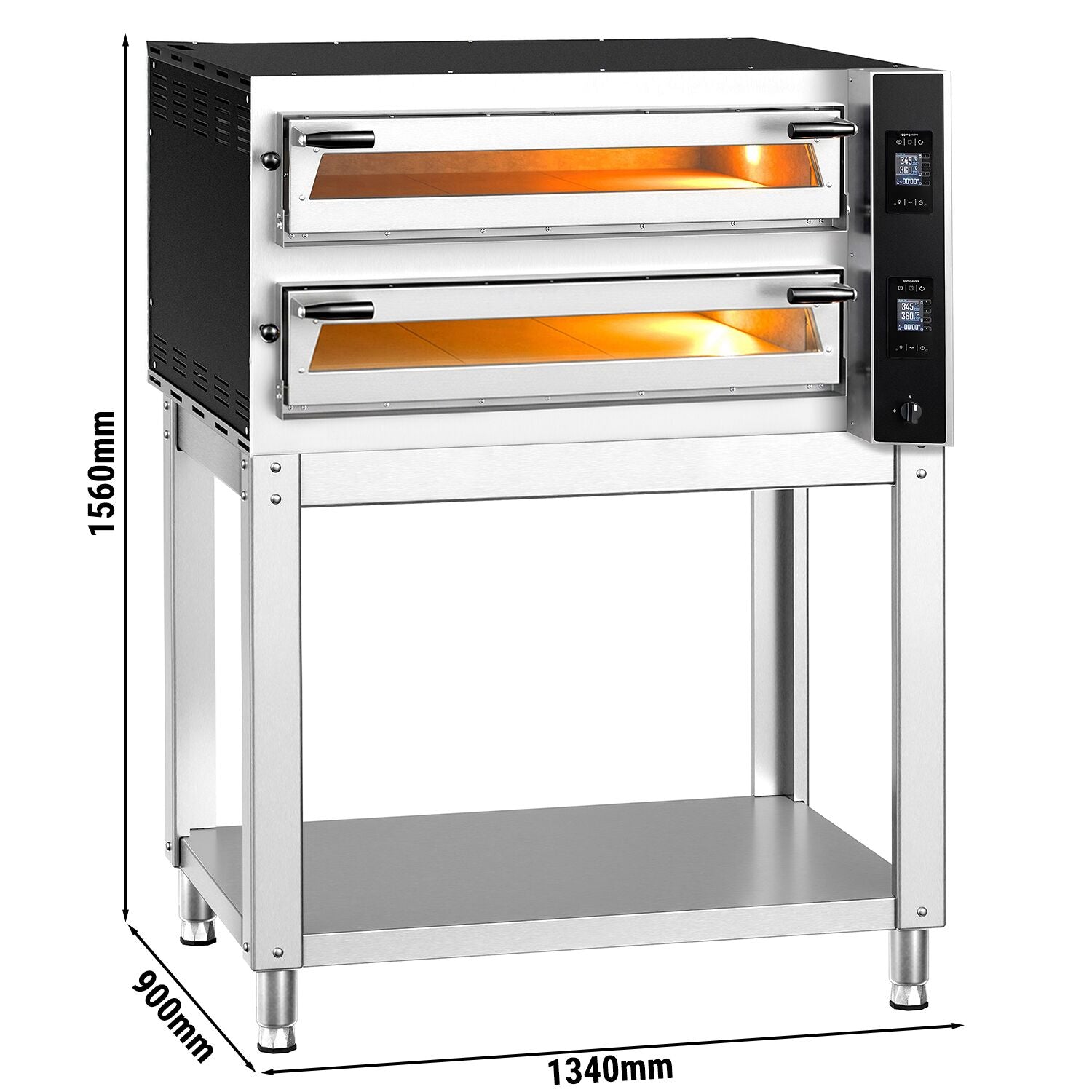 GGM Gastro Elektro Pizzaofen 6x35 cm Digital Inkl. Untergestell