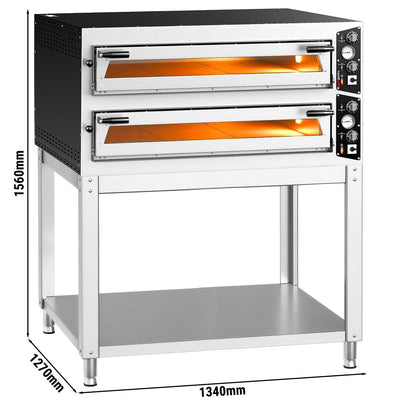 CARLO Elektrická Pizza Pec 1340 mm 1270 mm 2 Komory 450 °C