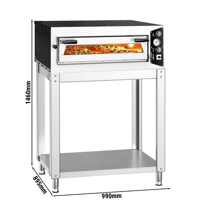 GGM Gastro Elektrische Pizzaofen 4x 35 cm Manuell mit Untergestell