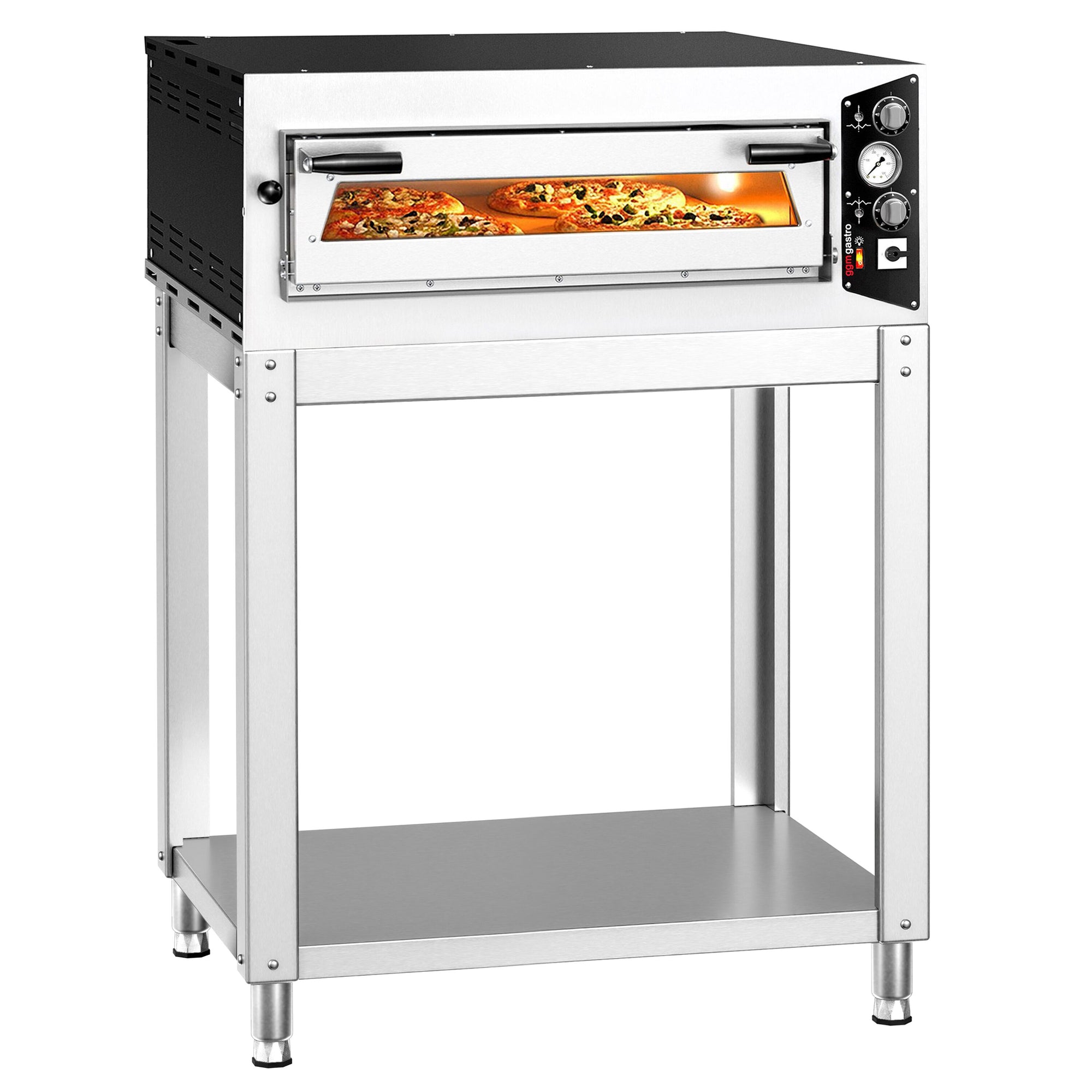 GGM Gastro Elektrische Pizzaofen 4x 35 cm Manuell mit Untergestell