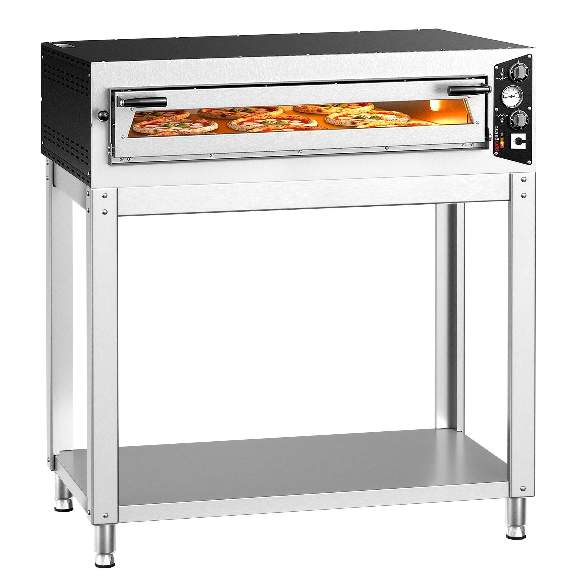 Elektrische Pizzaofen Manuell 6x35 cm Inkl. Untergestell