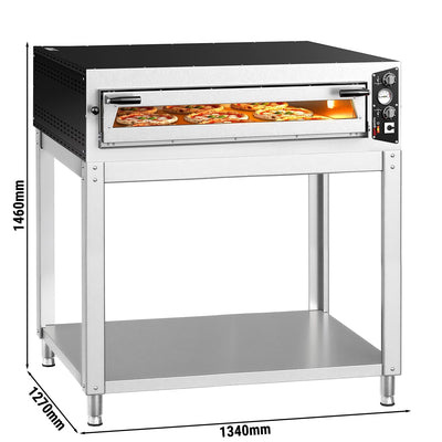 Elektrická Pizza Pec 1340 mm 9× Ø 34 cm 450 °C