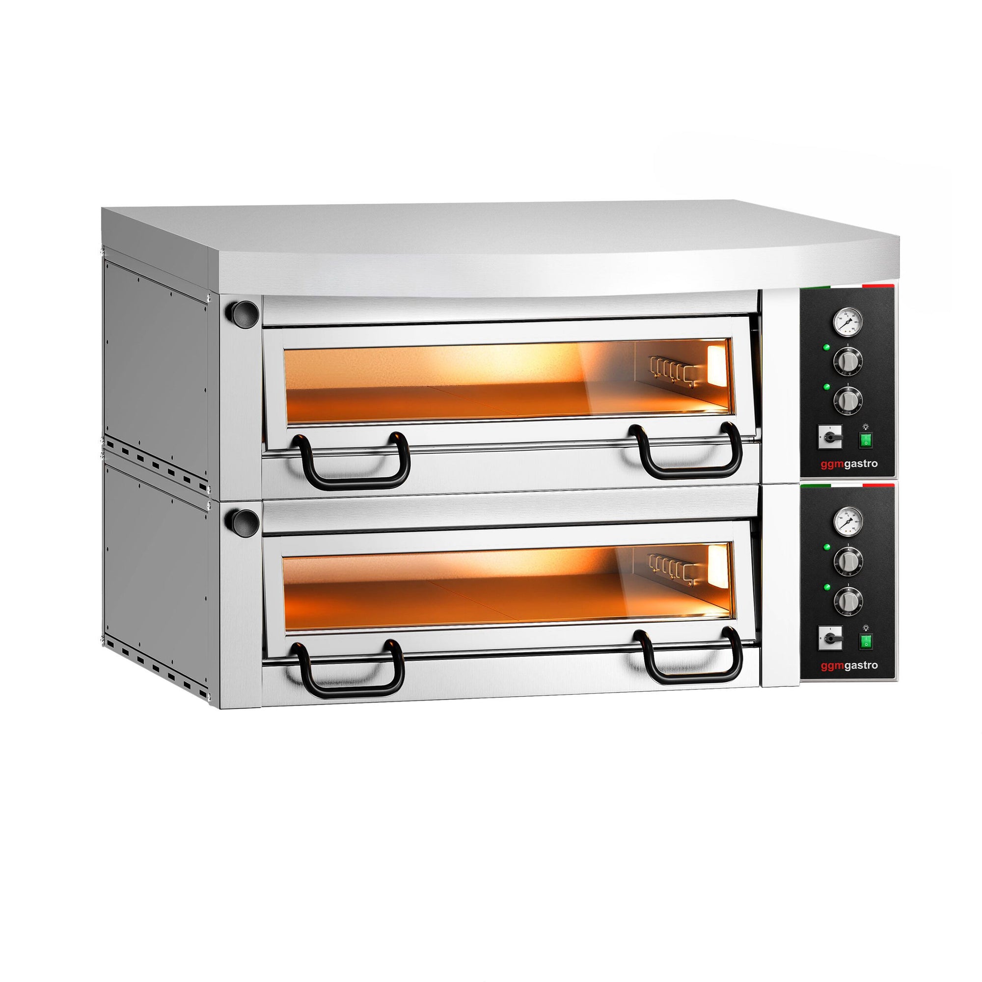 GGM Gastro Elektro Pizza pec Power 4+4x 34 cm Manuální vč. digestoře