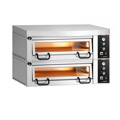 GGM Gastro Elektro Pizza pec Power 4+4x 34 cm Manuální vč. digestoře