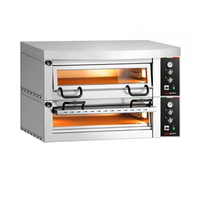 GGM Gastro Elektro Pizza pec Power 4+4x 34 cm Manuální vč. digestoře