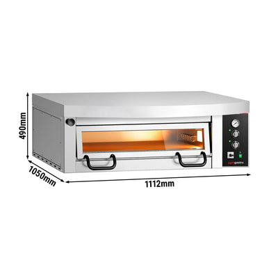 Elektrische Pizzaofen Power 4x 34 cm Manuell mit Haube