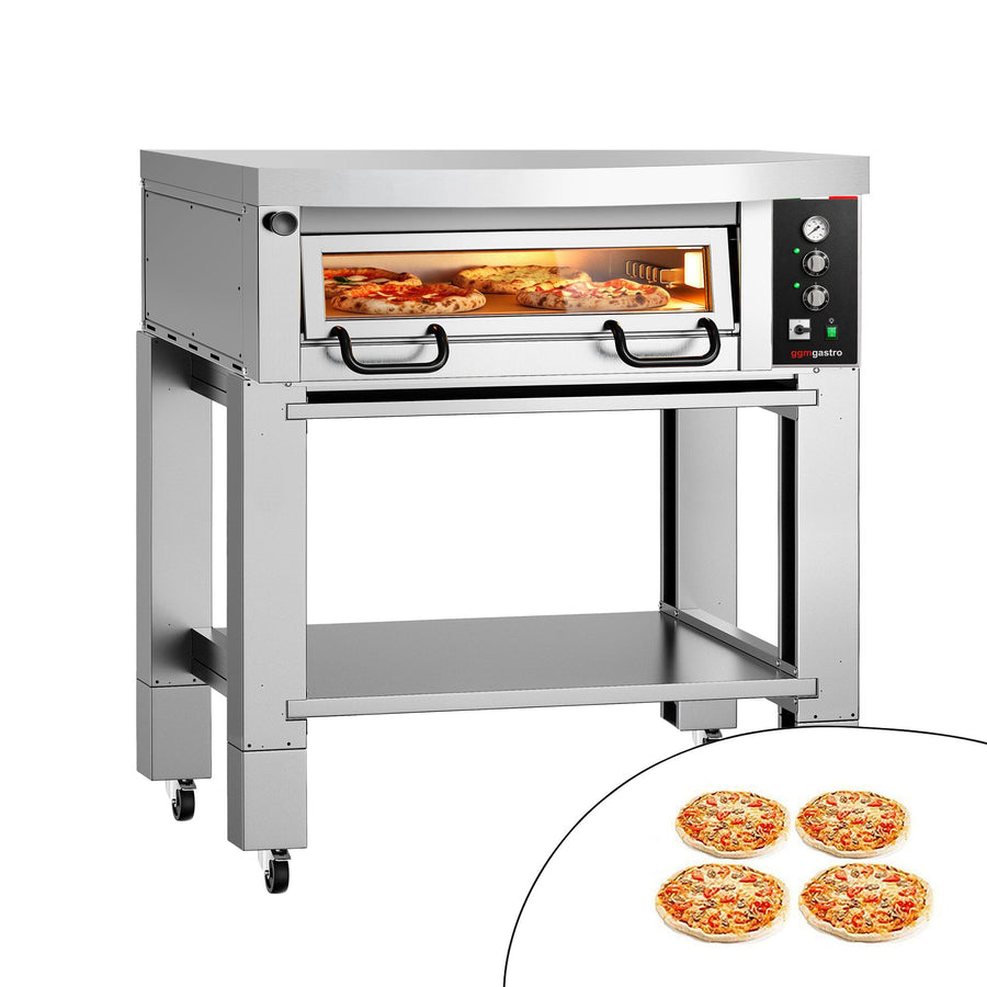 GGM Gastro Elektro Pizzaofen FRANCESCO 4x 34 cm Manuell Haube
