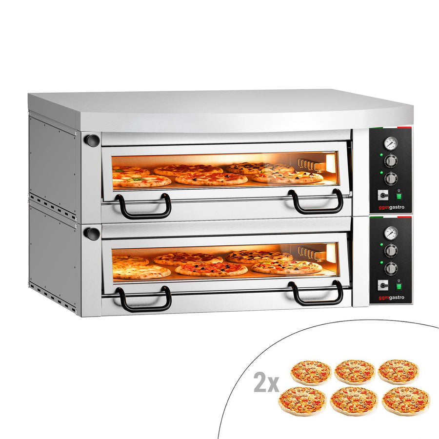 Elektro Pizzaofen Power 6+6x 34 cm Manuell mit Haube