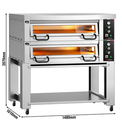 GGM Gastro Elektrická Pizza Pec Power 2x6x34 cm Manuální