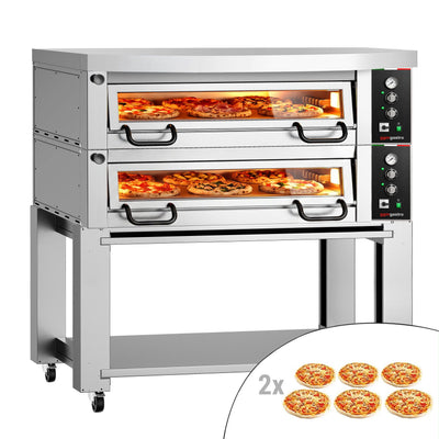 GGM Gastro Elektrická Pizza Pec Power 2x6x34 cm Manuální
