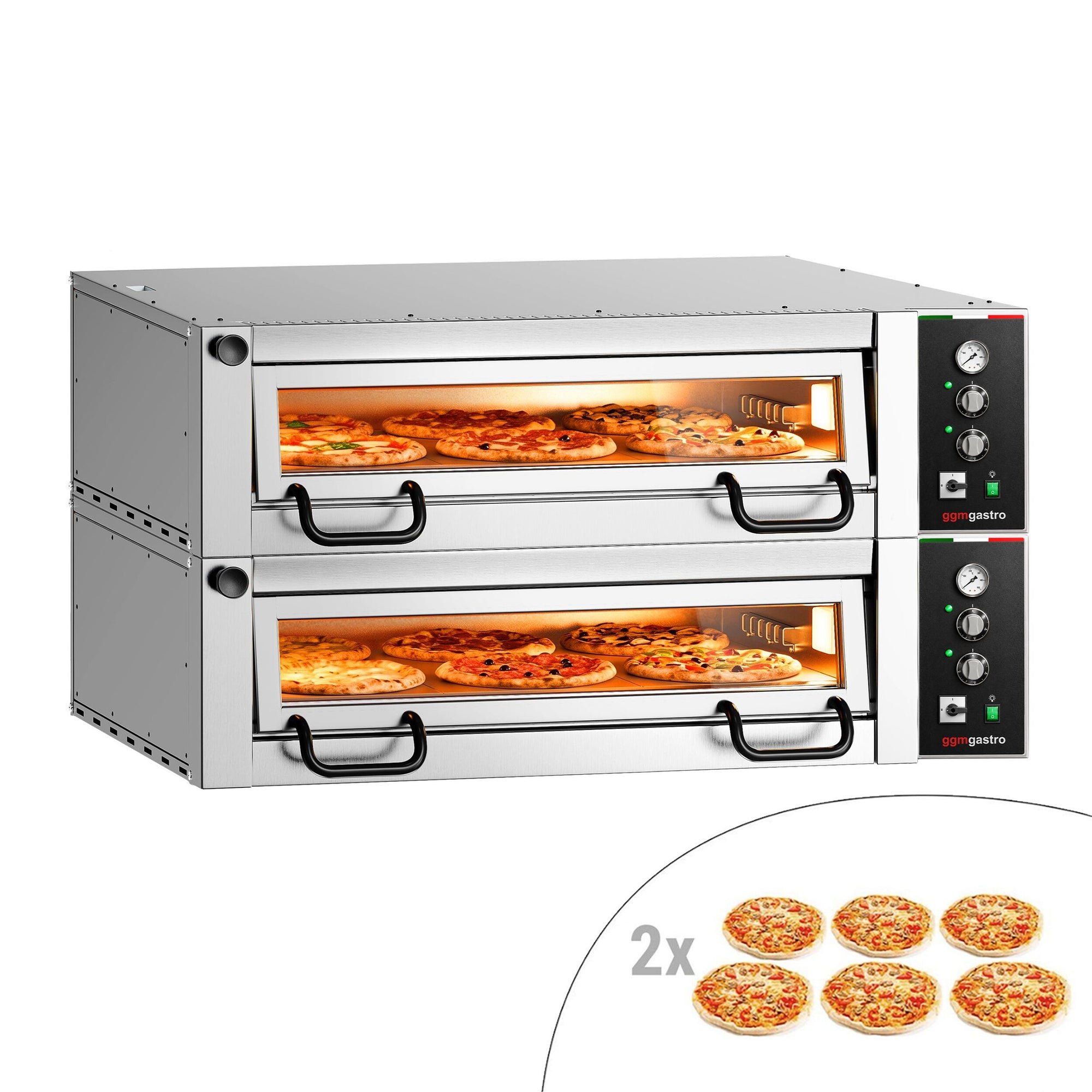Elektrische Pizzaofen Power 6+6x 34 cm Manuell