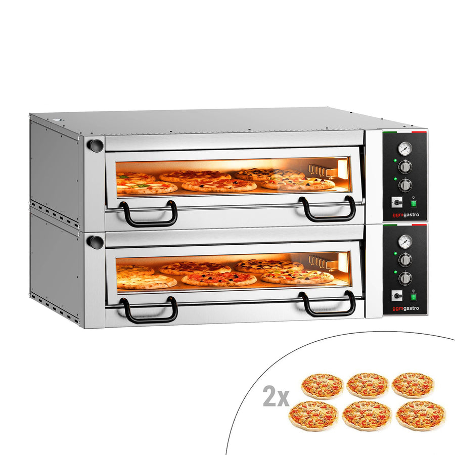 Elektrische Pizzaofen Power 6+6x 34 cm Manuell