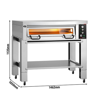 Elektro Pizzaofen Power 6x 34 cm Manuell mit Haube und Ständer