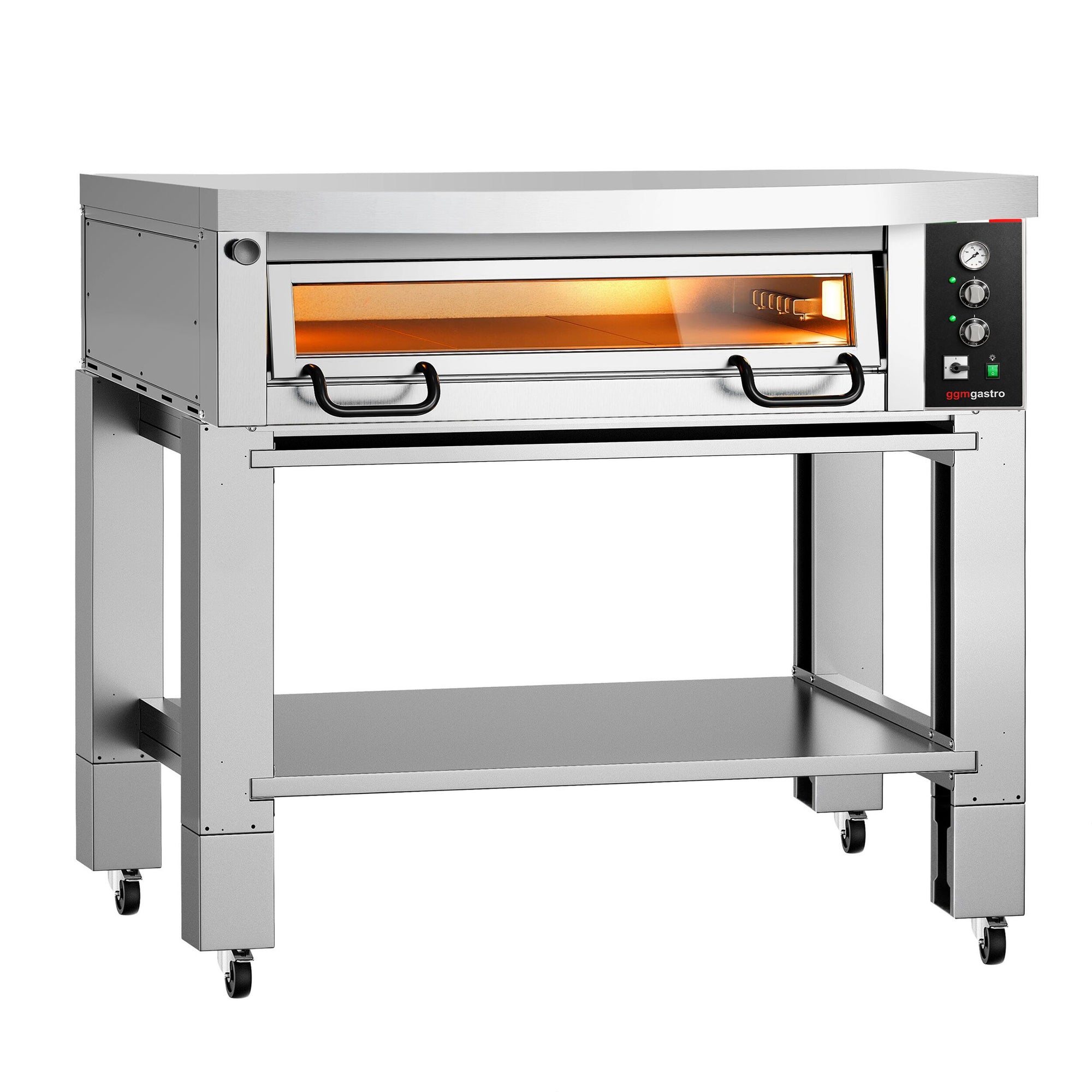 Elektro Pizzaofen Power 6x 34 cm Manuell mit Haube und Ständer