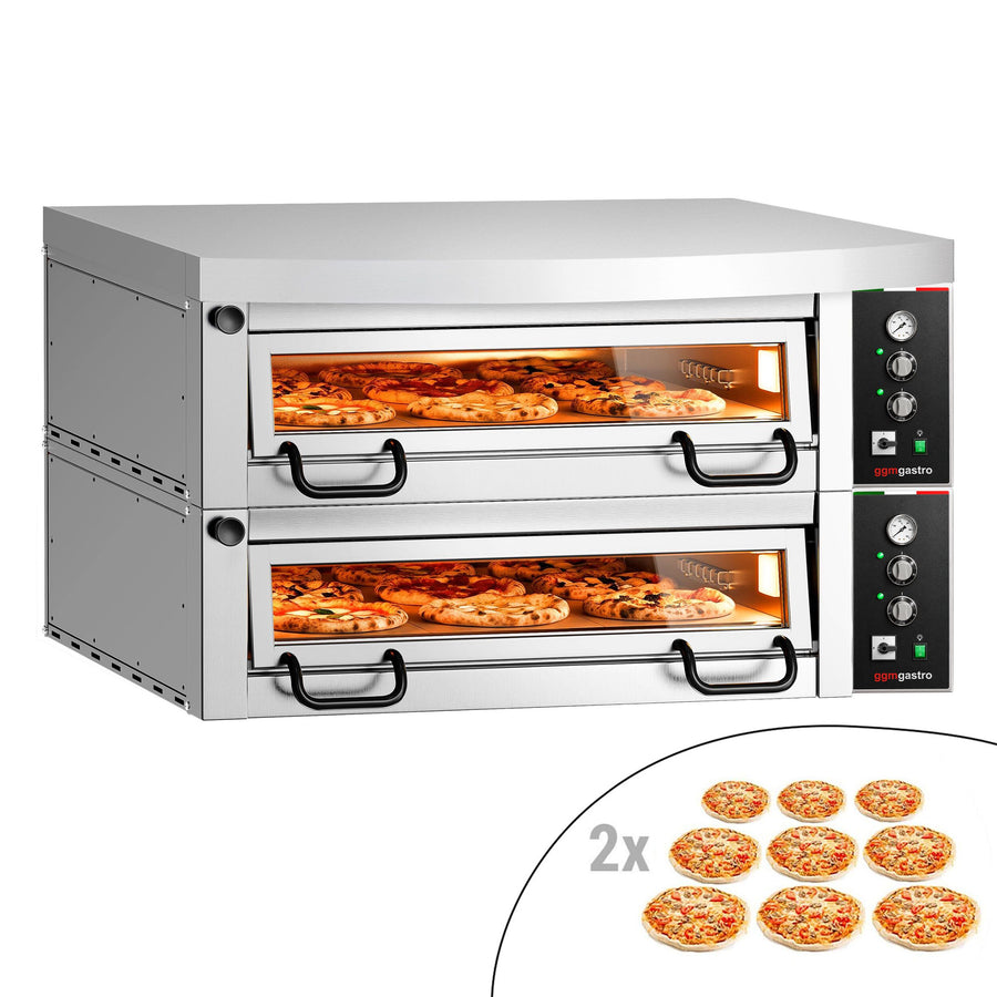 GGM Gastro FRANCESCO Elektrische Pizzaofen 1462 mm 890 mm 2 Kammern