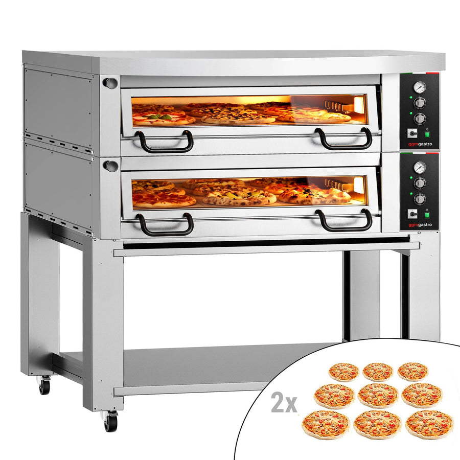 Elektrische Pizzaofen FRANCESCO 2 Kammern 9+9 Pizzen 34 cm