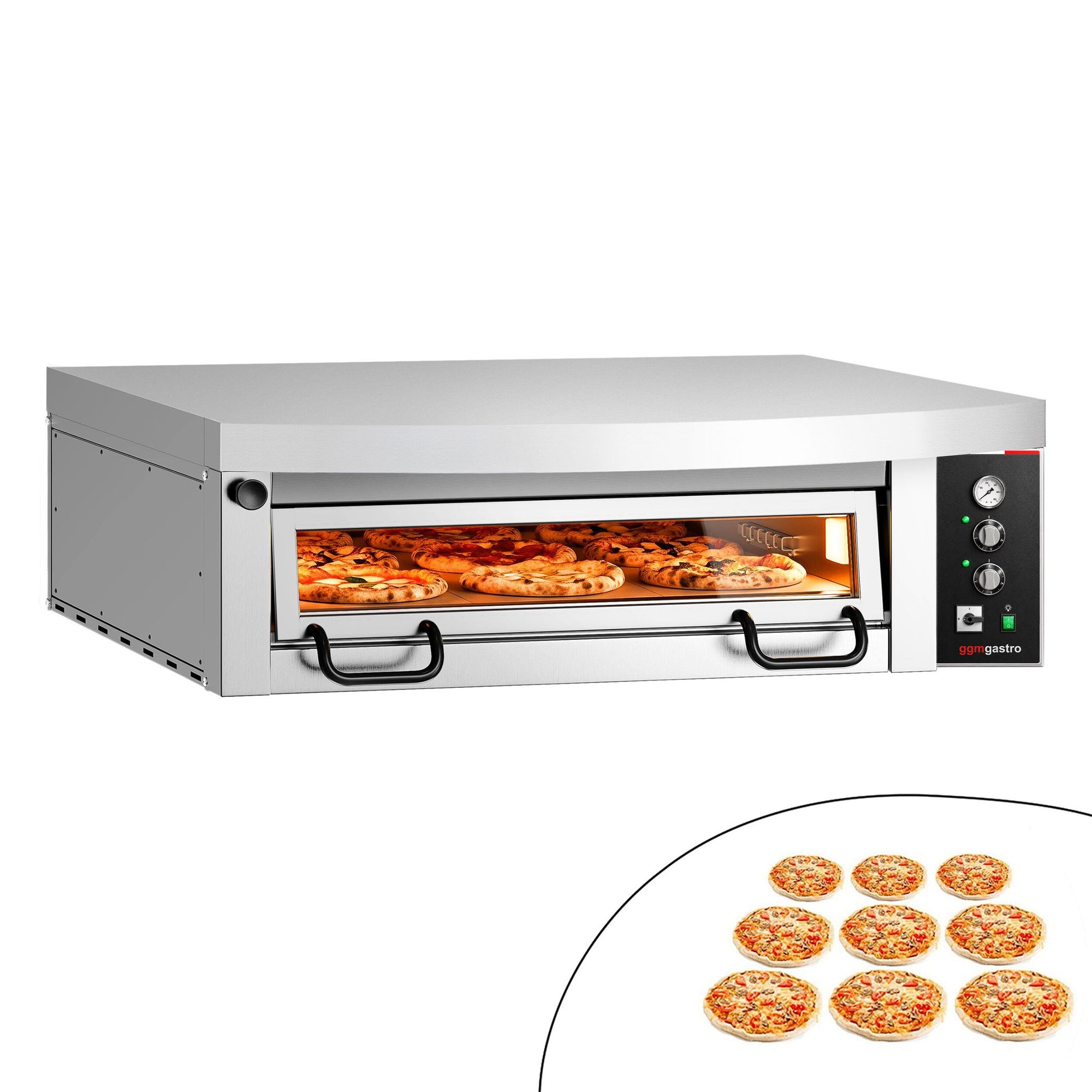 Elektrische Pizzaofen Power 1462 mm 9x 34 cm Manuell