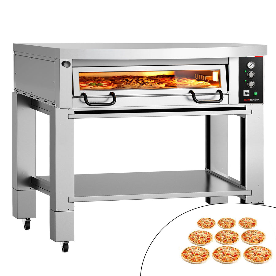 Elektro Pizzaofen Power 9x 34 cm Manuell mit Haube und Untergestell