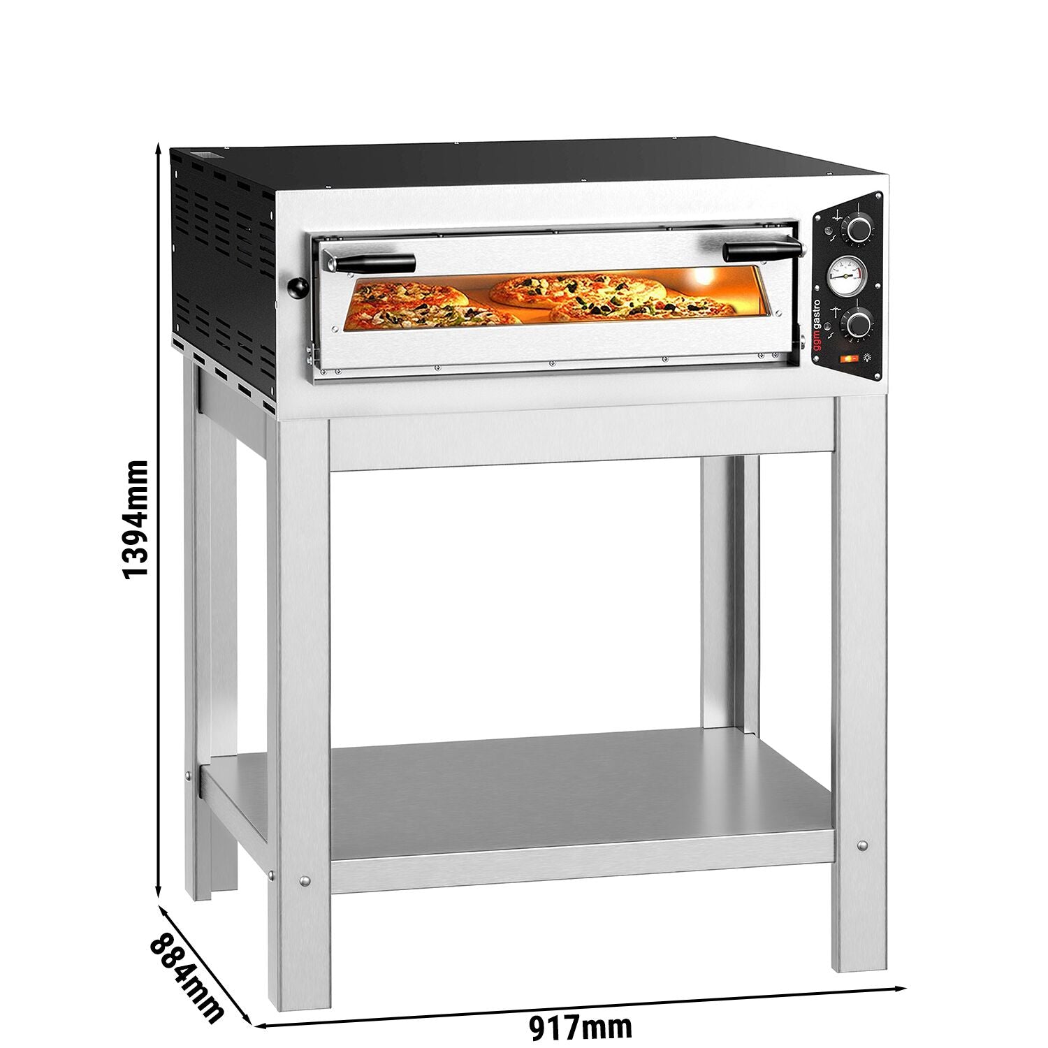 Elektrická Pizza Pec 4x 30 cm 5 kW S Podstavcem