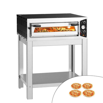 Elektrische Pizzaofen 4x 30 cm Manuell Inkl. Untergestell