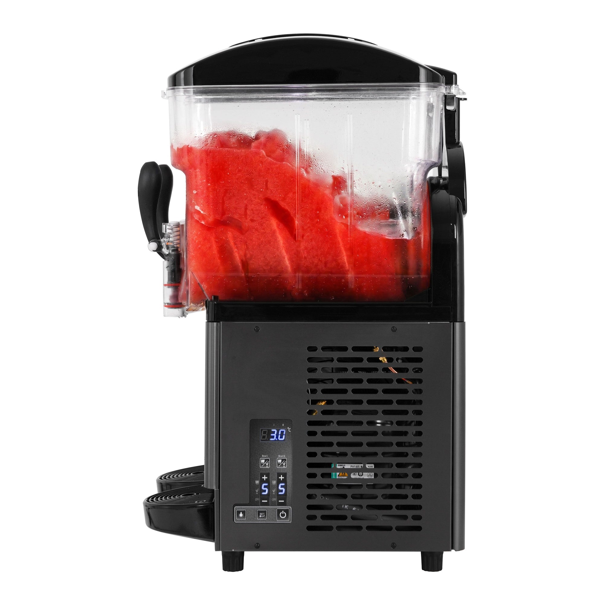 GGM Gastro Slush Maschine SM36R 3x 12 l 1,08 kW Digital Schwarz