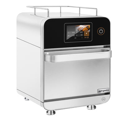 Schnellbackofen 3,5 kW Silber Heißluft Mikrowelle 18 L 7-Zoll-Touchscreen
