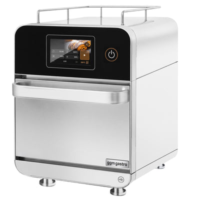 Schnellbackofen 3,5 kW Silber Heißluft Mikrowelle 18 L 7-Zoll-Touchscreen