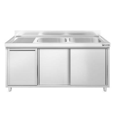 GGM Gastro PREMIUM Spülenunterschrank 1400 mm 2 Becken Rechts