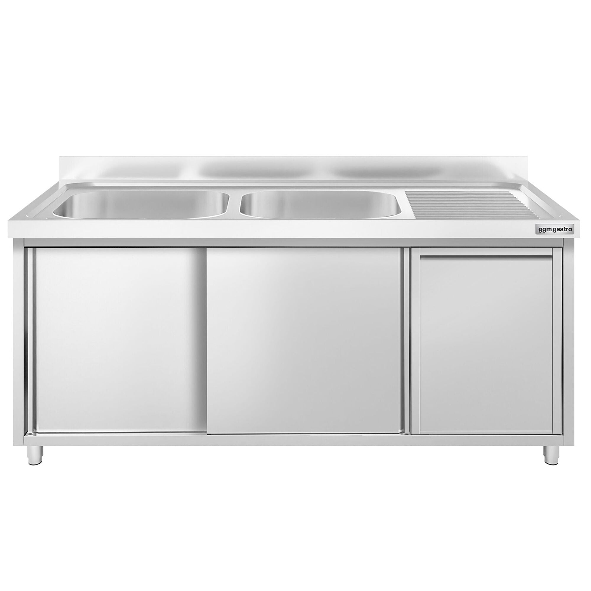 GGM Gastro Spülenschrank PREMIUM 1600 mm 700 mm Schwarz