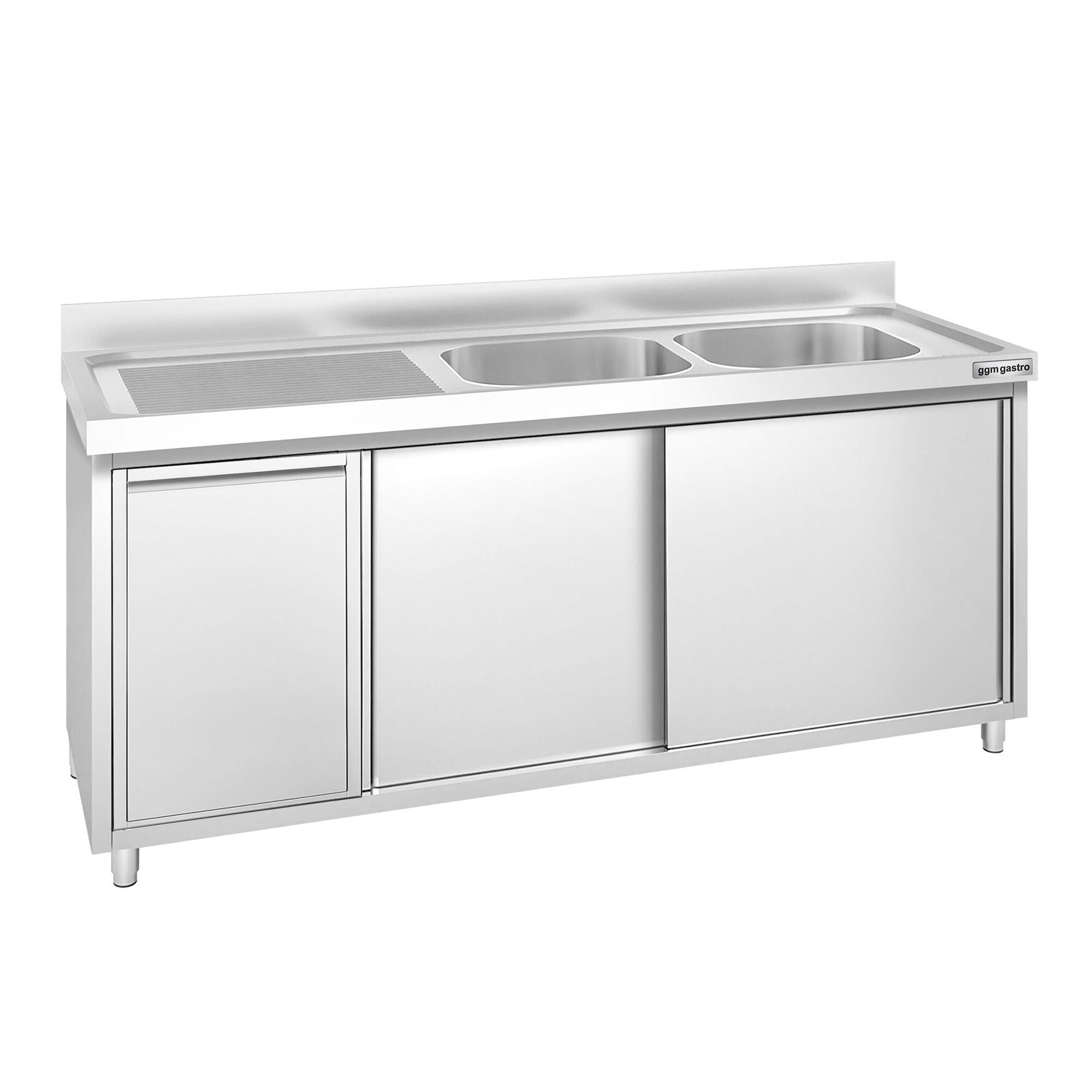 GGM Gastro Spülenschrank Premium 1800 mm 2 Becken Rechts