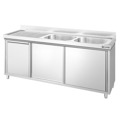 GGM Gastro Spülenschrank Premium 1800 mm 2 Becken Rechts