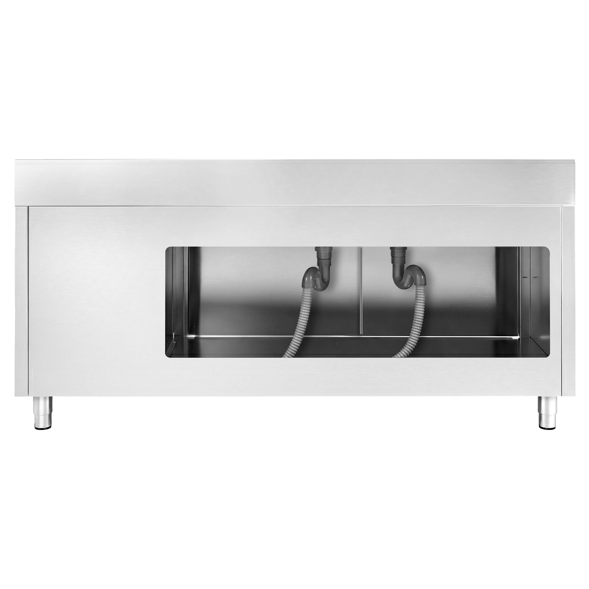 GGM Gastro PREMIUM Spülenunterschrank 2000 mm 3 Schubladen 2 Becken