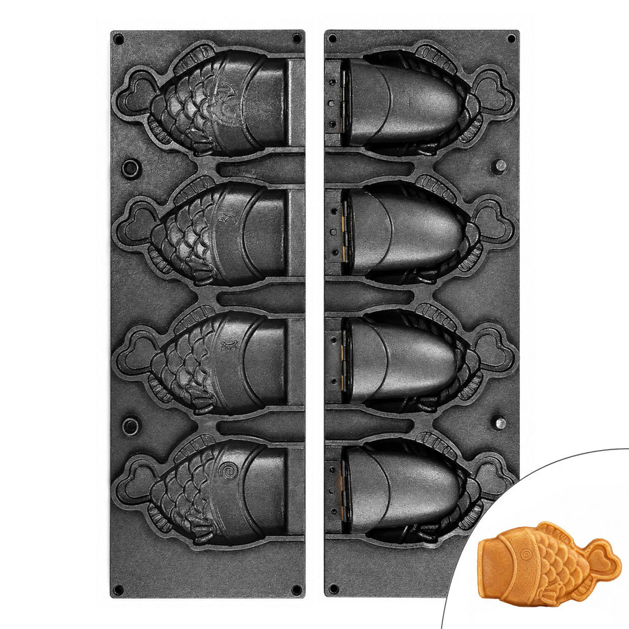 Výměnné Desky pro Tarteletový Stroj TMOPH 4× Otevřený Taiyaki
