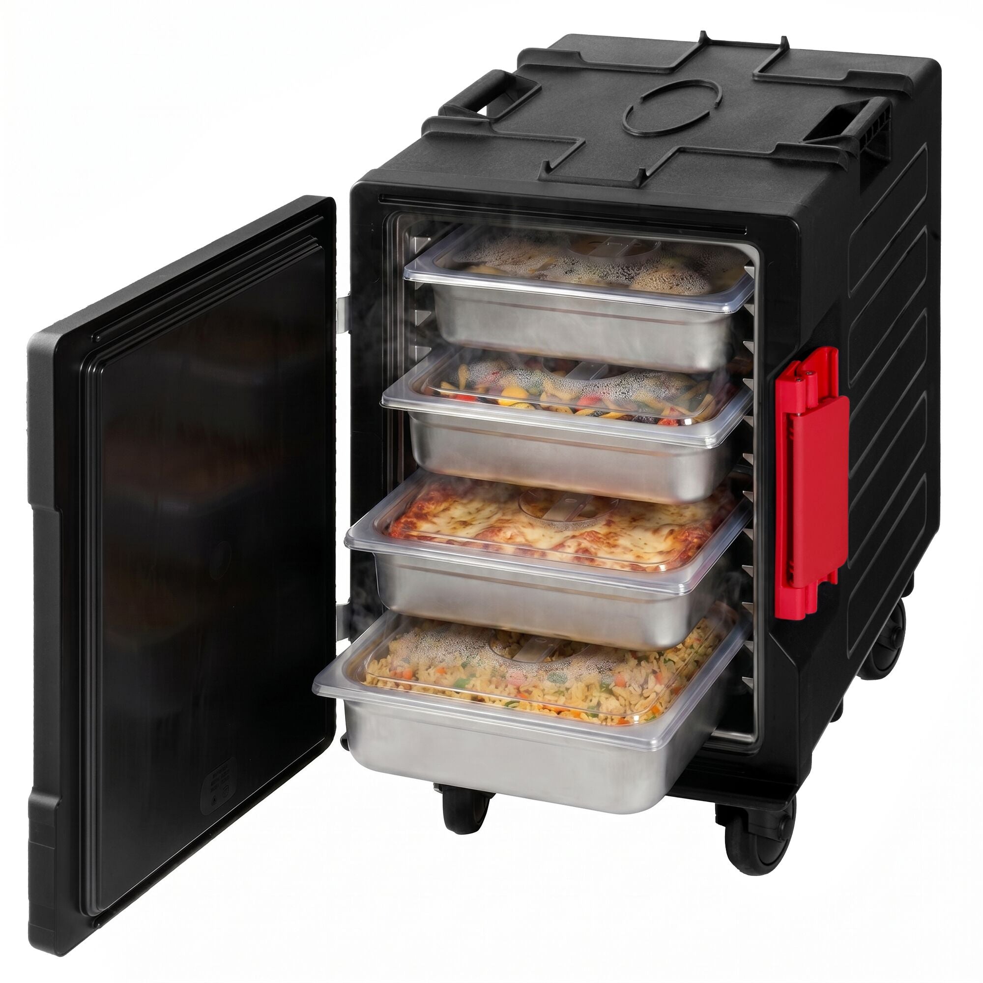 GGM Gastro Thermobox Frontbeladung 88 l für 12x GN 1/1 mit leisen Rollen
