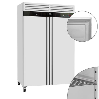 GGM Gastro Nerezová Mrazicí Skříň ECO 1200 l se 2 Dveřmi