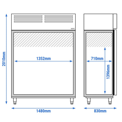 GGM Gastro ECO Kühlschrank GN 2/1 1400 L 2-türig