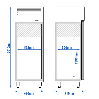 GGM Gastro Kühlschrank ECO 600 l Edelstahl 1 Tür