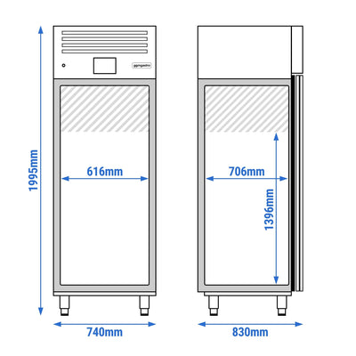 GGM Gastro Gefrierschrank ECO GN 2/1 700 l Edelstahl