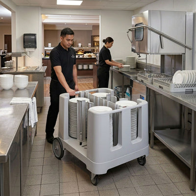 GGM Gastro Zásobník na Talíře 963 mm 405 Talířů Polyethylen Šedá