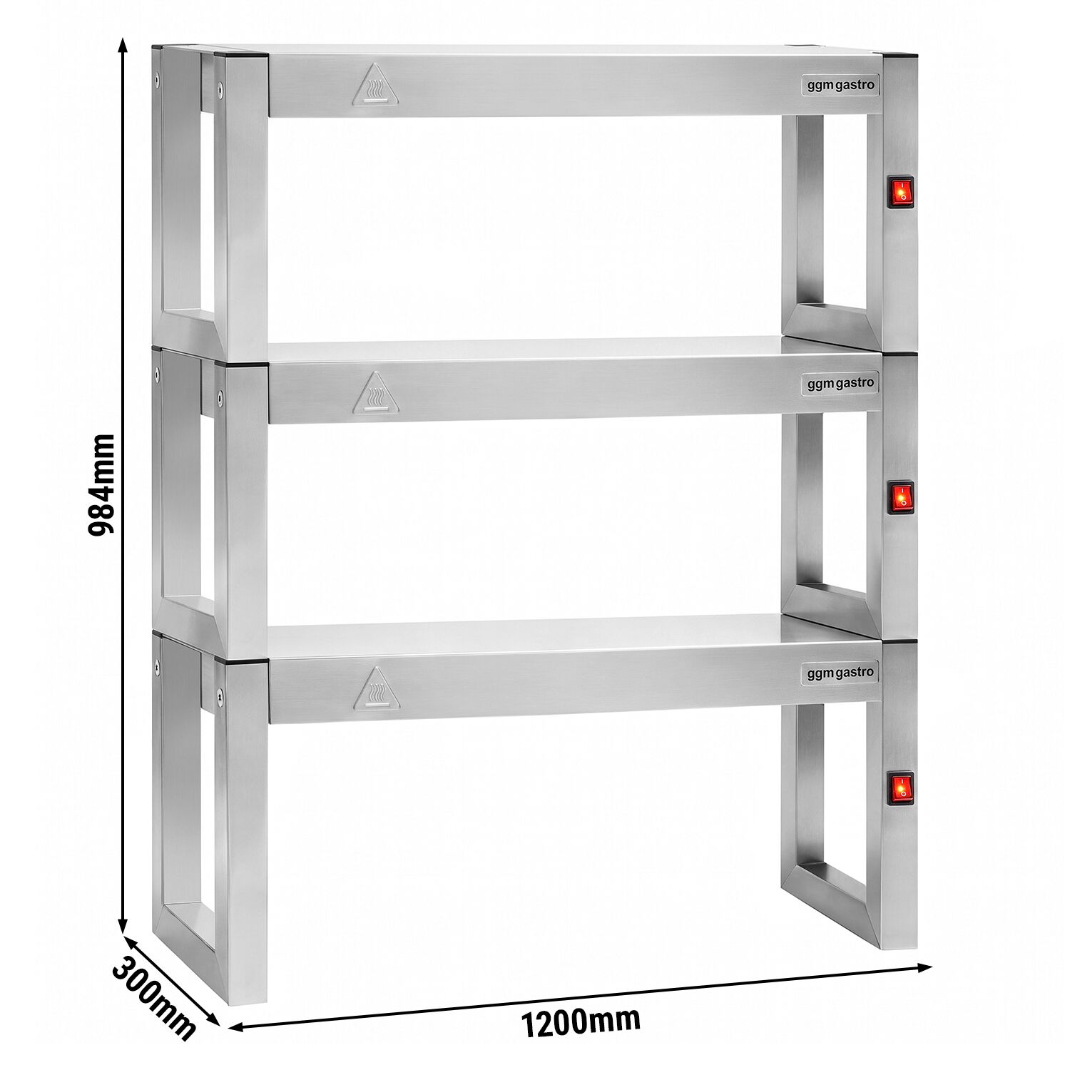 GGM Gastro Infrarot-Wärmebrücke 1200 x 300 mm 9 Wärmelampen
