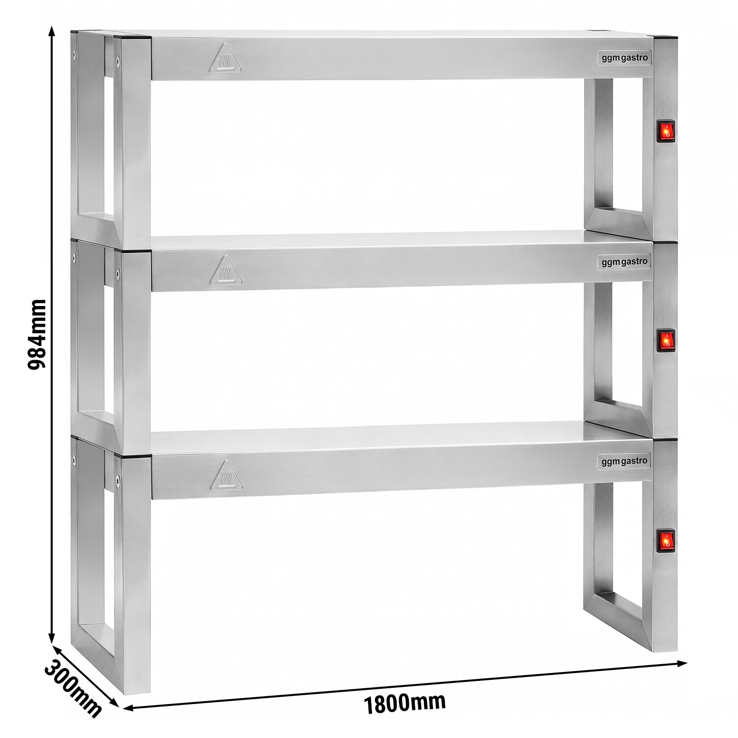 GGM Gastro Infračervený Ohřívací Most 1800 mm 300 mm 984 mm 15 Žárovek