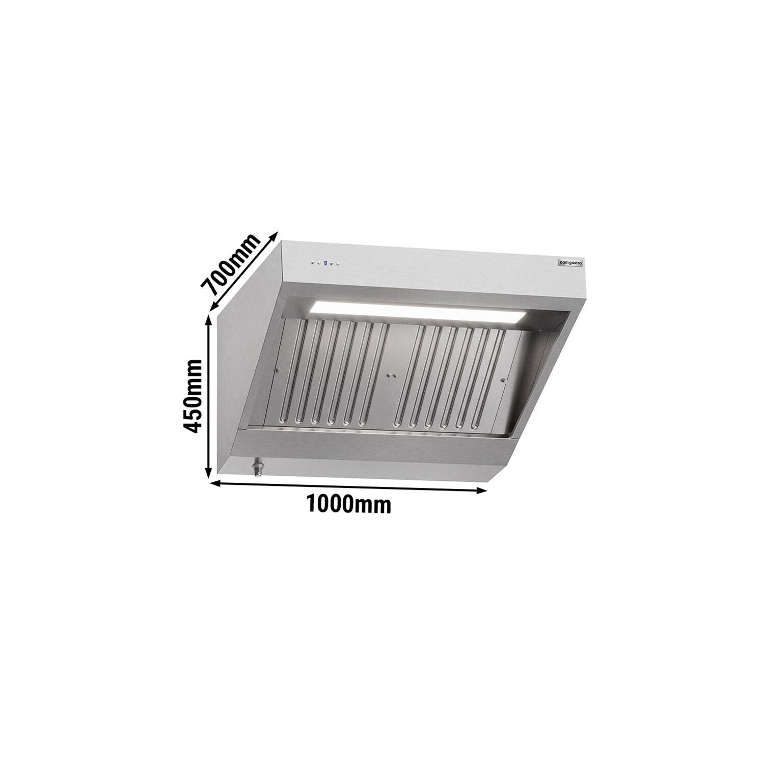 Nástěnná digestoř s motorem 1000 mm Regulátor Filtr LED