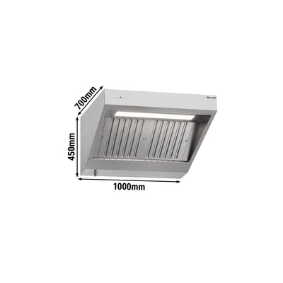 Nástěnná digestoř s motorem 1000 mm Regulátor Filtr LED