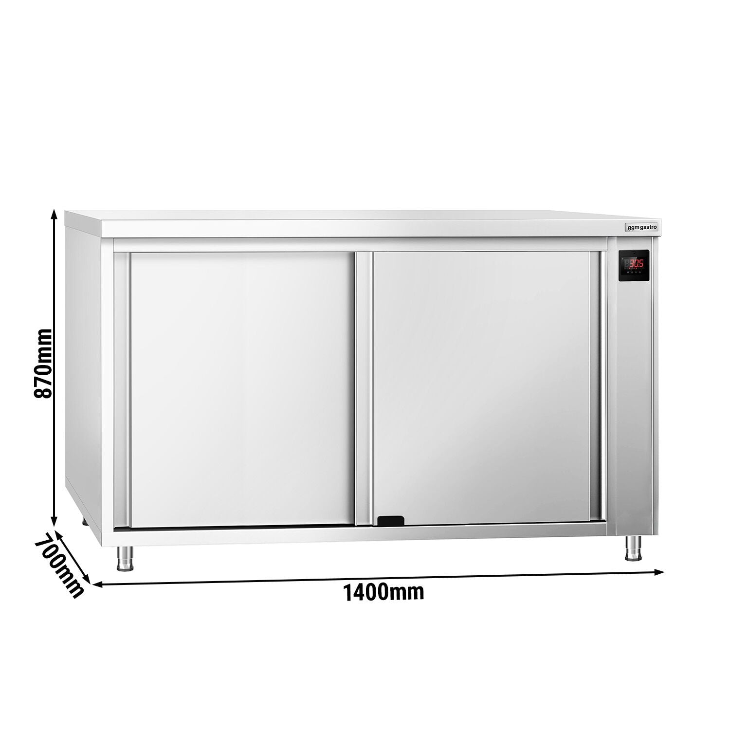 GGM Gastro PREMIUM Heizschrank 1400 mm 700 mm 870 mm Digital