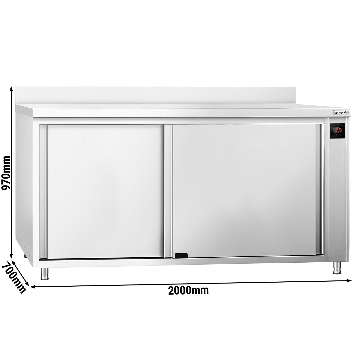 GGM Gastro Nerezová Ohřívací Skříň PREMIUM 2000 mm Digitální