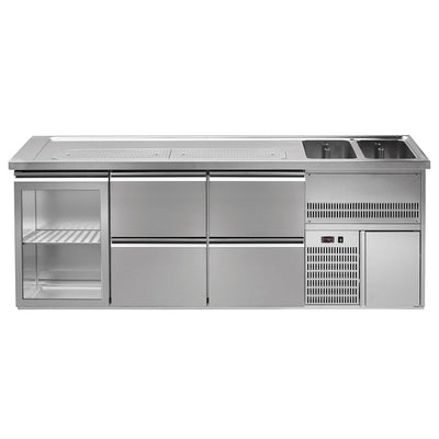 GGM Gastro Výčepní Pult Premium PLUS 2500 mm 4 Zásuvky
